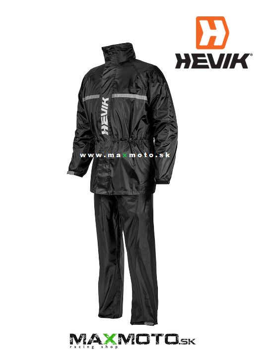 Nepremokavý komplet HEVIK, dvojdielny, čierny